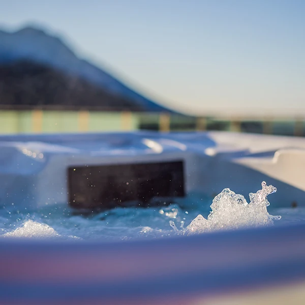 Water circulating in a hydrotherapy bathtub