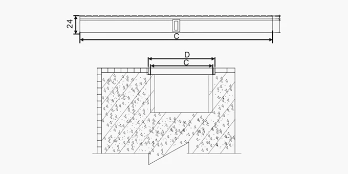 AQM Series Gutter Grating Drawing