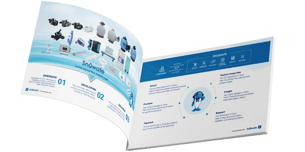 Collection of water treatment equipment product brochures