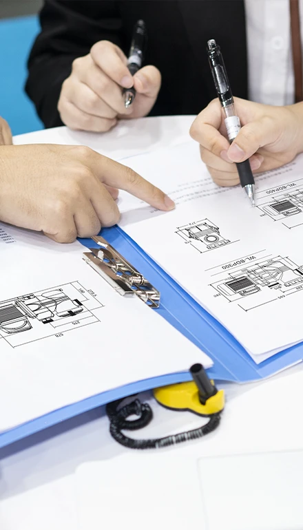 People are discussing the drawings.