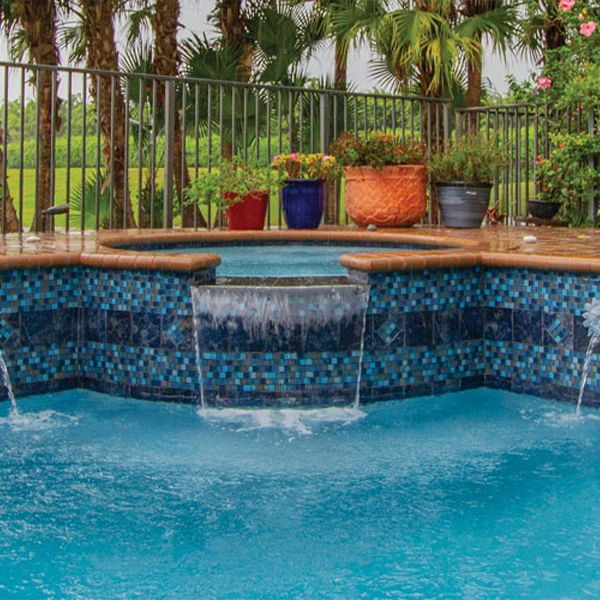 Outdoor pool water jet