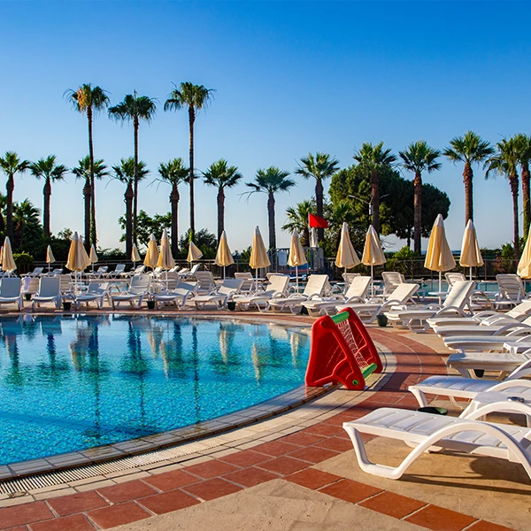 Hotel outdoor pool scenery