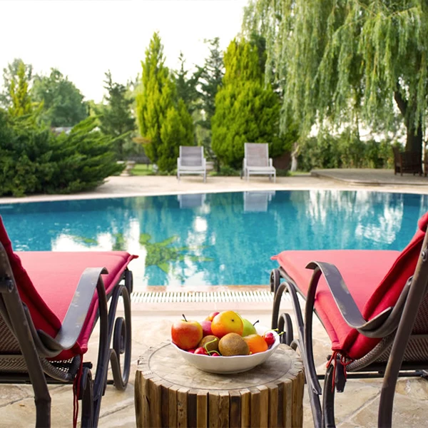 Resort outdoor pool scenery
