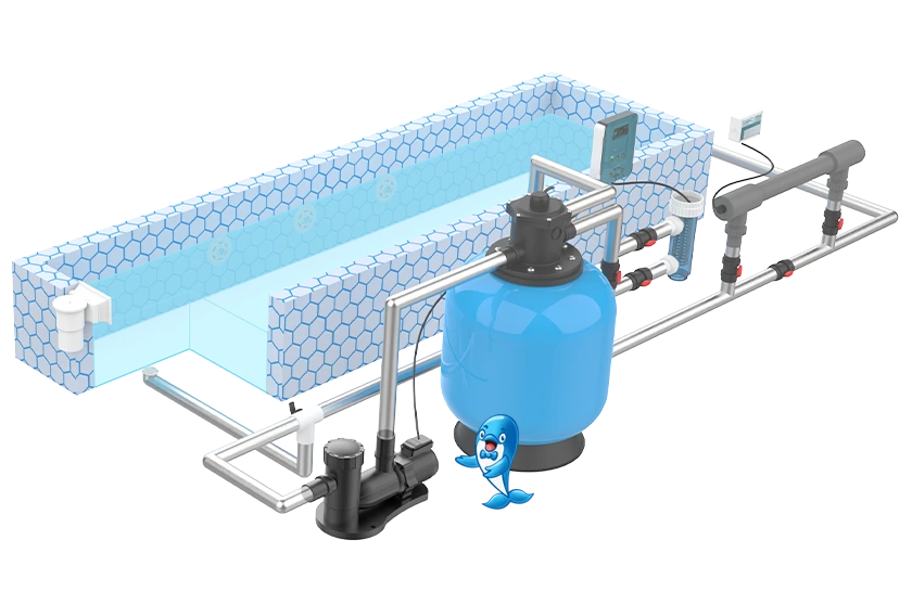 The overall structure of a swimming pool