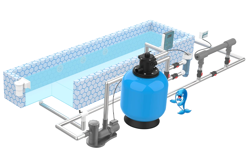 The overall structure of a swimming pool