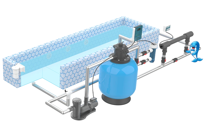 The overall structure of a swimming pool