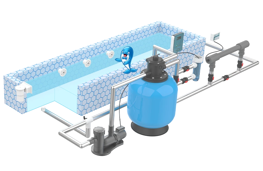 The overall structure of a swimming pool