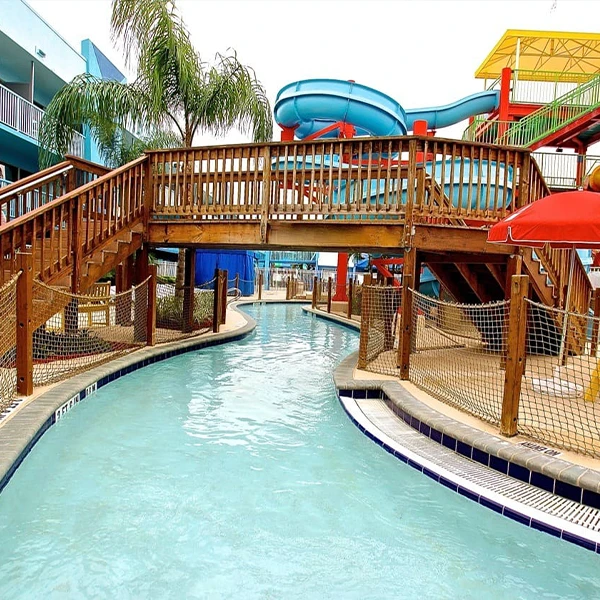 Pool circulating river rafting
