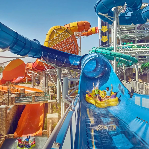 People drifting in a semi-open slide